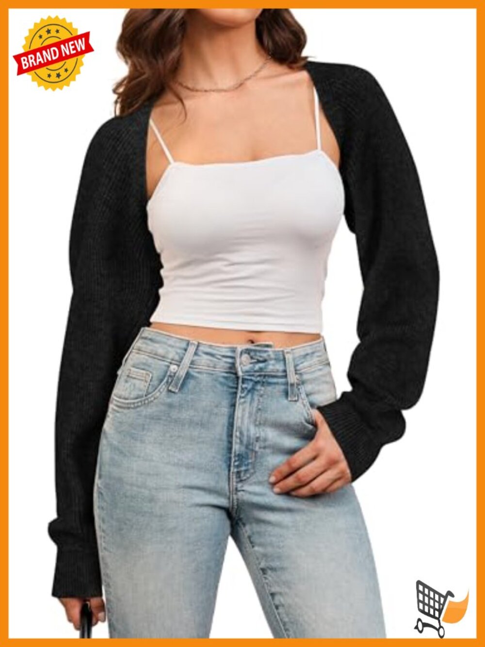 Women's Wool Blend Bolero Shrug Cropped Cardigan Spring Fashion